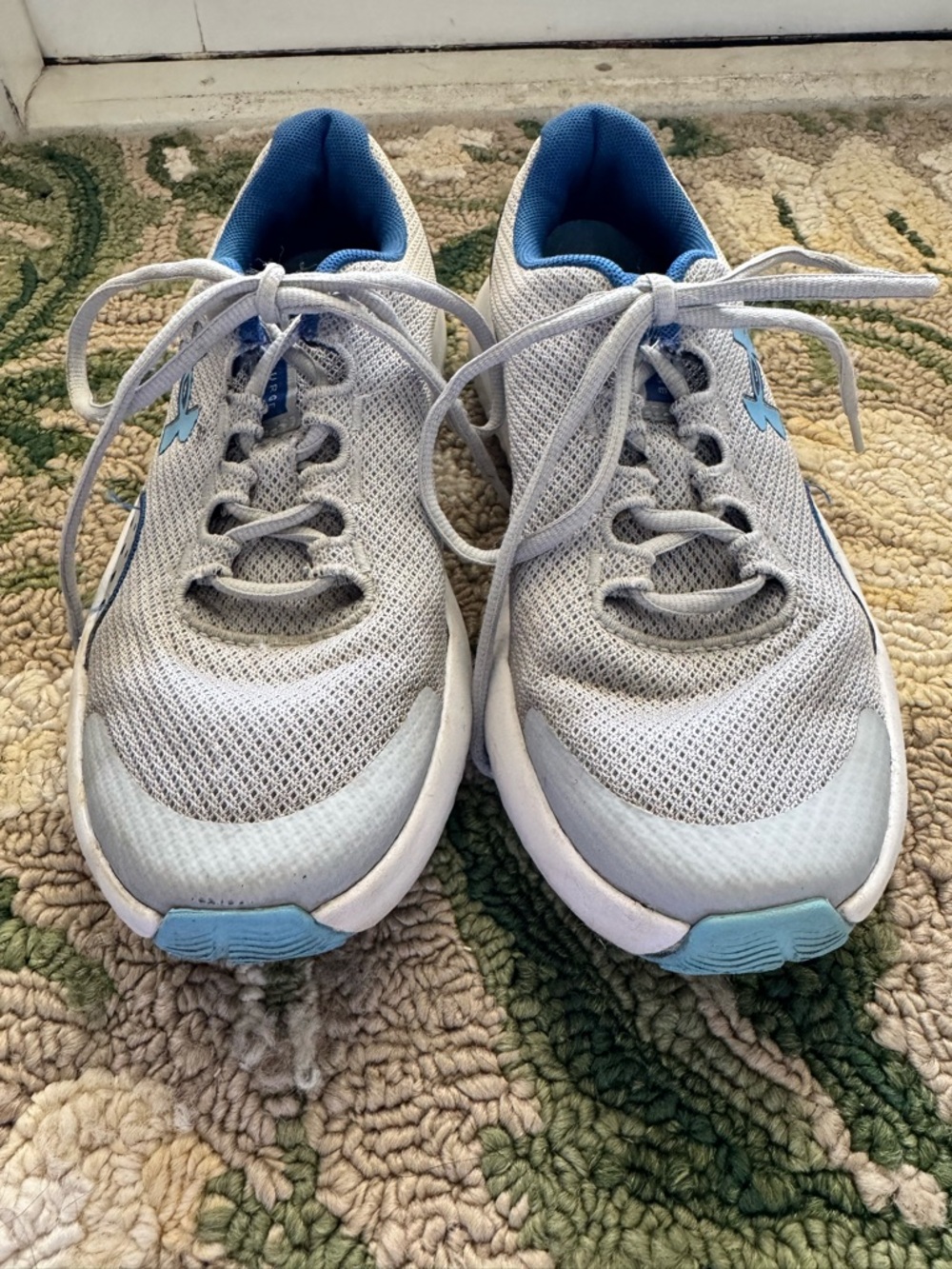 Light Gray/Blue Under Armour Athletic shoes